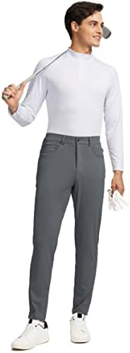 G Постепено машко истегнување панталони со 6 џебови тенок фит фустан панталони за мажи кои патуваат обична работа