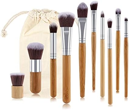 SCDZS 11 парчиња природна бамбус рачка за шминка за шминка Постави козметички алатка за козметика