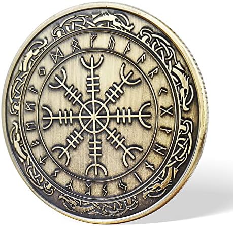Викинг Егишјалмур Монета Кормилото На Стравопочит Монета Нордиска Митологија Талисман