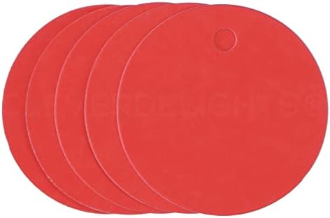 Клеверделајтс 1.5 Црвен Подарок Тагови - 100 Пакет-Круг Круг Хартија Висат Таг