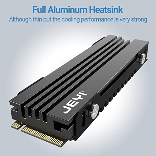 Jeyi M.2 Heatsink за PS5 / MATX / Miniatx, Ultra Slim 7mm Висина со низок профил Алуминиум конвективна конвективна NVME, пасивно тоне