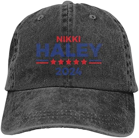 Нутаг Ники Хејли за претседател 2024 Бејзбол капа што може да се перат прилагодливи каубојски капи, жени ман