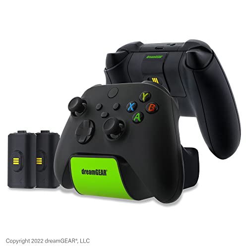 двојна Електрана Од соништата: Станица За Полнење Xbox XS Контролер, 40 Часа Играње, 2 1100 mAh Батерии За Полнење/Xbox One