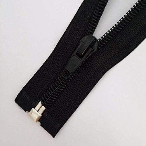 Havefun Sweating Swards Black 15 Zippers од 180 см Отворен патент најлонски патент за шиење облека долга палто надолу, DIY шиење 2 парчиња/многу патент