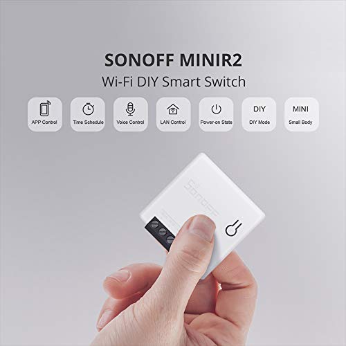 SONOFF Mini R2 10a Паметен Wifi Безжичен Прекинувач За Светло, Универзален Diy Модул За Паметно Решение За Автоматизација На Домот, Работи