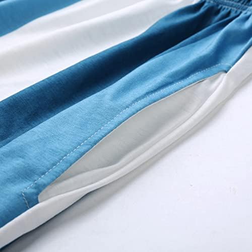 Ракави сетови со џебови Машки печатени и панталони со 2 парчиња кошули кратки шорцеви шарени летни мажи костуми Jeanан костуми за мажи