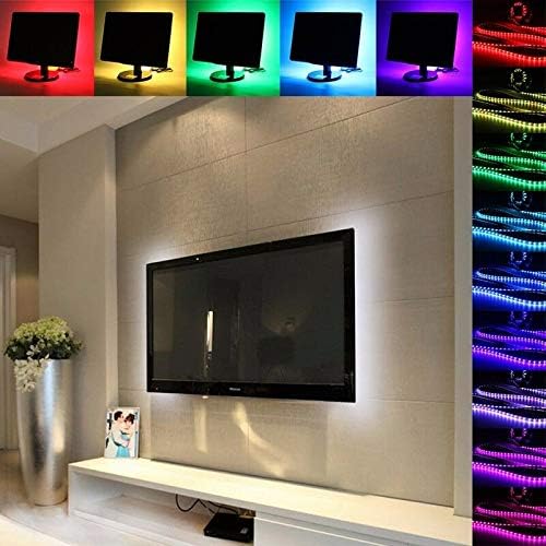 Езонедеална USB LED осветлување лента за HDTV 9.8ft мулти -боја светлина - USB LED лента за задно осветлување со затемнување за ТВ ЛЦД со
