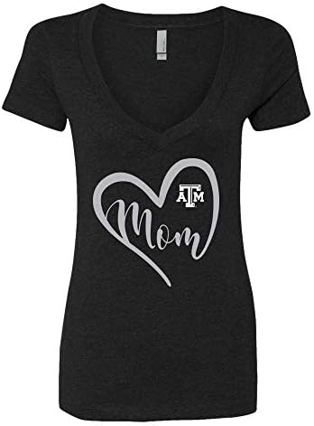 Fanprint Texas A & M Aggies маица - срце мама