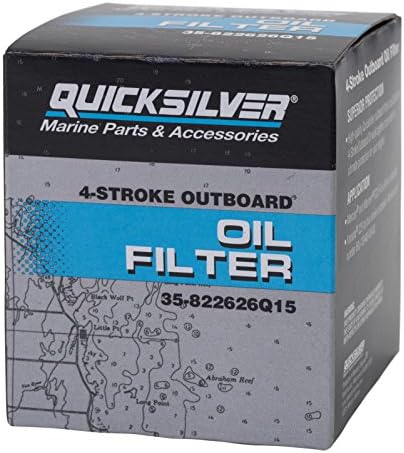 Quicksilver 822626Q15 Филтер за нафта за Mercury и Mariner V-225 V-6 4-мозочни излези
