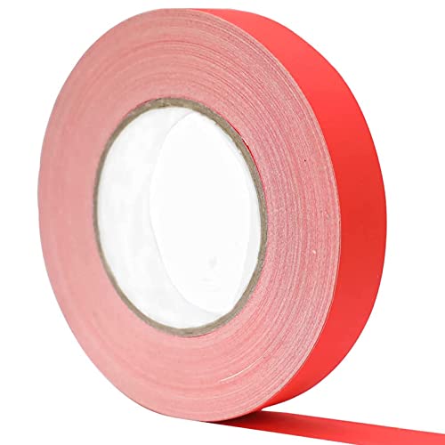 Qilima Gaffers Tape Red 1 x 60 јарди по ролна Професионална оценка Премиум Гафер, остаток без остатоци, лесен за солзи