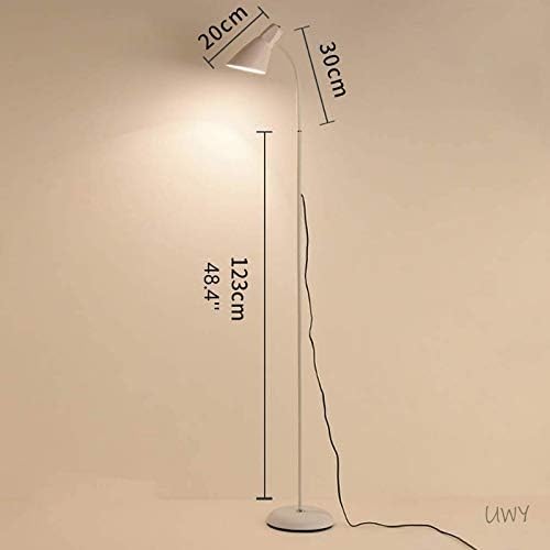 BKGDO Classic Stand Up Lamp, затемнето прилагодливо читање за читање за шиење пијано, дневна соба подни ламби предводена светлина, подни