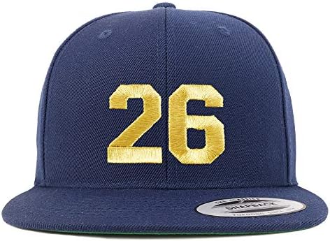 Трендовски продавница за облека број 26 златна нишка рамна сметка за бејзбол капа