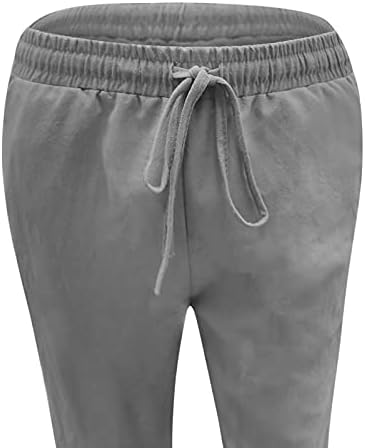 Женски bootcut цврста боја панталони со широка нога јога џемпери удобни лабави права салон тесни џебови пантолони