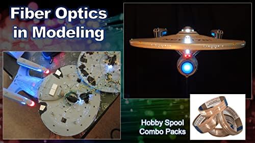 Филамент за осветлување на оптички влакна за занаети и моделирање: хоби -комбо пакет 400