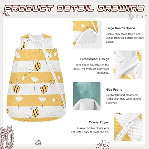 vvfelixl унисекс пчели маргаритка жолта лента возрасни златни и кученца сет за бебиња торба за спиење, ќебе што се носи бебе, вреќа