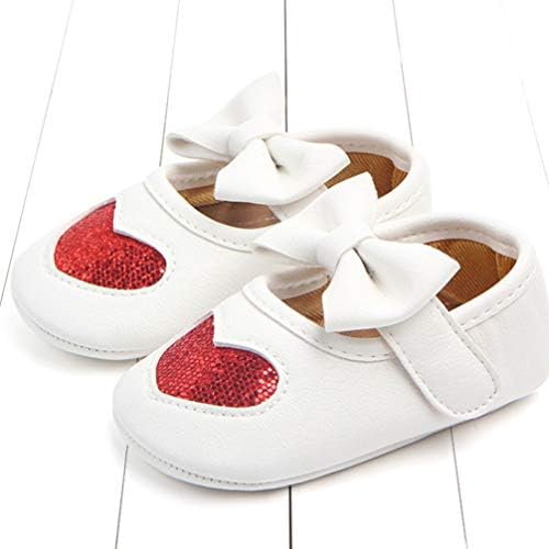 Среќно бебешки чевли за новороденчиња за новороденчиња, рамна Марија Janeејн, срцев образец, нелизгање, топло новороденче први пешаци чевли