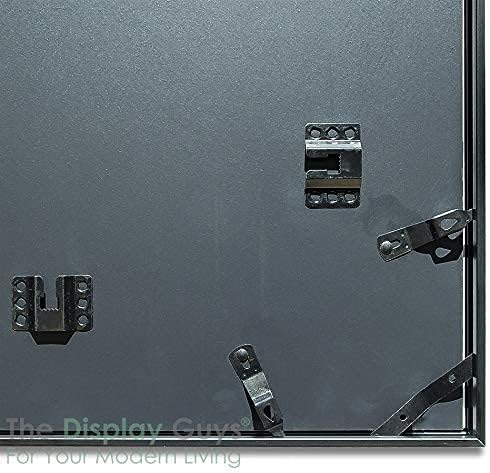 TheDisplayGuys - Современа рамка за алуминиумска слика - Темперирано стакло - 12x18 Matted на 11x17 - Злато - Wallид што виси
