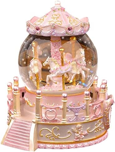 Се прашувам ме рингишпил кристална топка принцеза музичка кутија украси лебдат снег октава кутија девојки роденденски подароци Божиќ