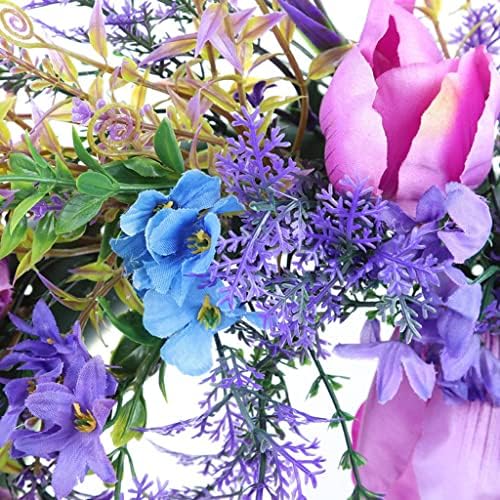 Весникот Елегантен цвет цветник Гарланд Дома украс лаванда Венец wallидна врата виси свадба декор