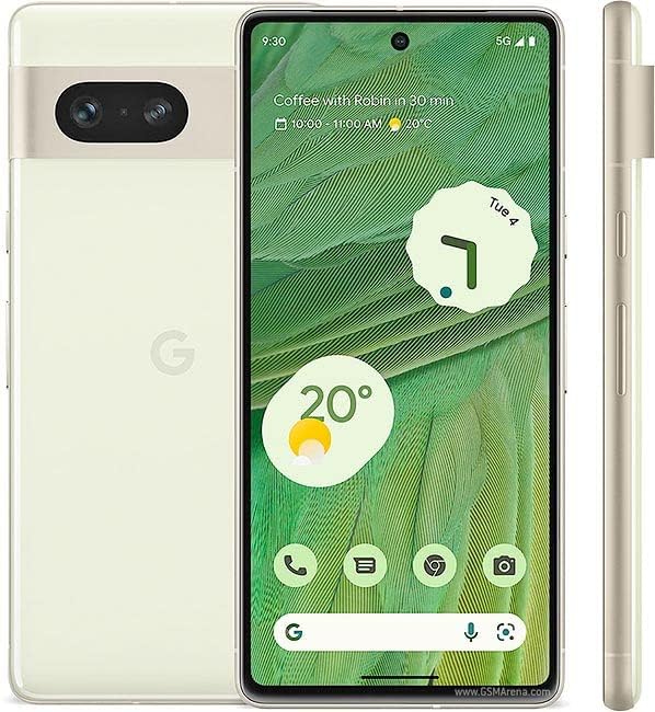 Google pixel 7-5G Андроид Телефон-Отклучен Паметен Телефон Со Широк Агол Објектив и 24-Часовна Батерија-128GB-Лимонска Трева