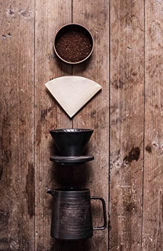 Globe Faith Stoneware рачно изработено истурете го сетот на производителот на кафе, керамички кафе -конус дрипче и decanter,
