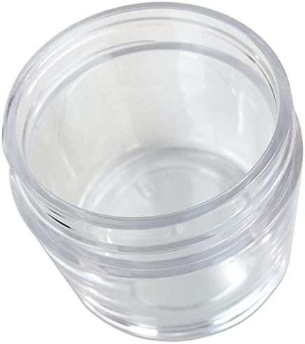 BeautiCOM 30G/30ml Round Clear Jars со бели капаци за козметика, лекови, примероци од лабораторија и теренски истражувања, помагала