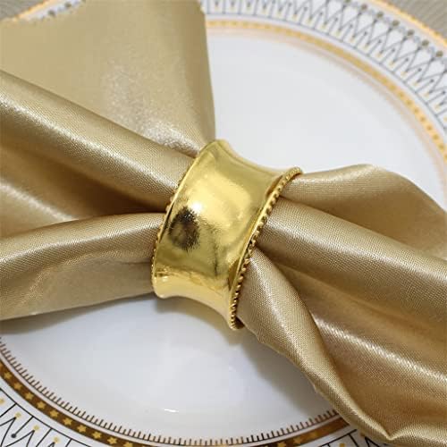 Држач за салфетка SDFGH Rings прстени за салфетка за салфетка за свадбени вечери за свадби приеми за семејна декорација метал