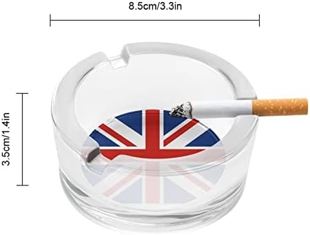 Унион Jackек Велика Британија со знаме на дејствување на цигари од цигари за подлога за пепел