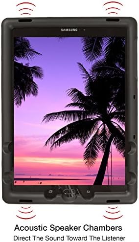 Случајниот случај на Bobj за Samsung Galaxy Tab S3 9.7, SM -T820, SM -T825, SM -T827, SM -T827V - Bobjgear Custom Fit - Патентиран вентилатор - Засилување на звук - Bobjbounces Kid Friendlic