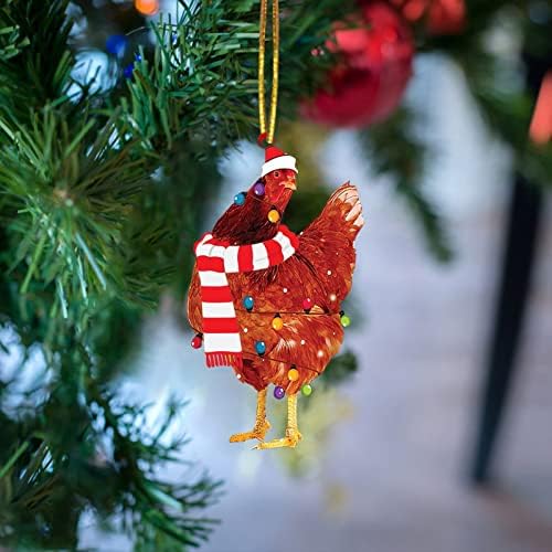 Иопко Божиќни Пилешки Акрилни Украси 2022 Украси За Новогодишна Елка Со Божиќни Гроздобер Велигденски Украси Многу