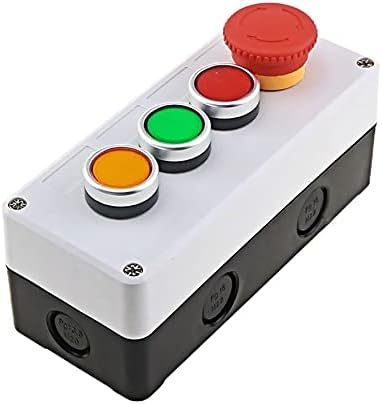 Контролна кутија DJDLFA со прекинувач на копчето за светло 24V/220V со копче за итни случаи, самото ресетирање на индустриски прекинувач водоотпорна