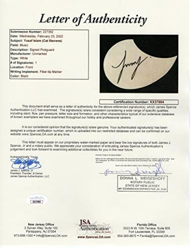 CAT Stevens Yusuf потпиша автограм со целосна големина CF Martin Acoustic Guitar B/ James Spence Authentication JSA COA - Метју и син,