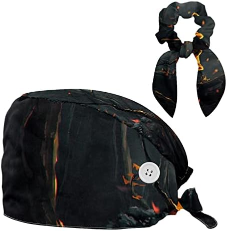 Шумска лисица Работна капа за прилагодување на капачето за чистење со копчиња и лажна коса чиста за медицинска сестра и доктор