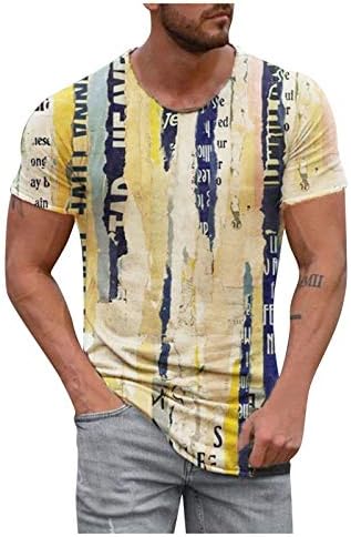Мажи кошули Обичен долг ракав лето 3Д дигитално печатење графичка маица со кратки ракави блузи врвови мека удобна мета