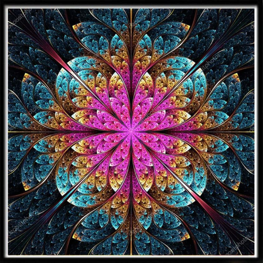 DIY 5D Diamond Sainting KITS Chanture Mandala Kaleidoscope сонувани цвеќиња целосна вежба тркалезна/квадратна rhinestone везење wallидна