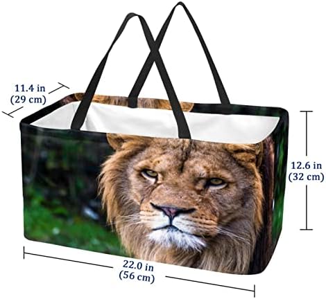 Кошар за еднократно шопинг шумски лав лав животно преносно преклопување пикник намирници кеси за перење алишта торба за купување тота