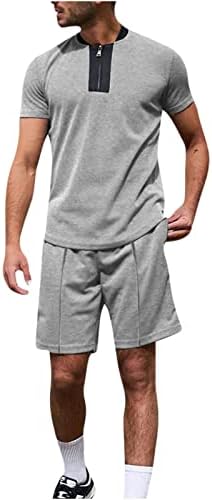 Машка поло маица и шорцеви поставени 2023 летни облеки Обичен краток ракав Поло костум за мажи