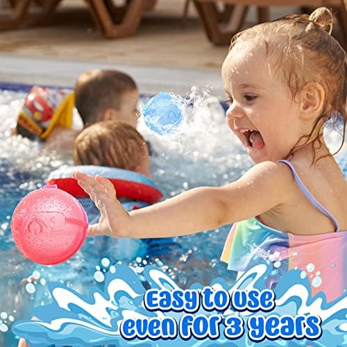 Doublmii 12 пакувања за еднократно балони за летна вода забава, лесно брзо полнење, топки за вода за само-запечатување, топка за прскање