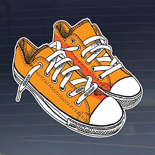 Млечна Кригла Дизајнира Портокалови Рамни Чевли 8 инчен Винил Налепница Во Целосна Боја
