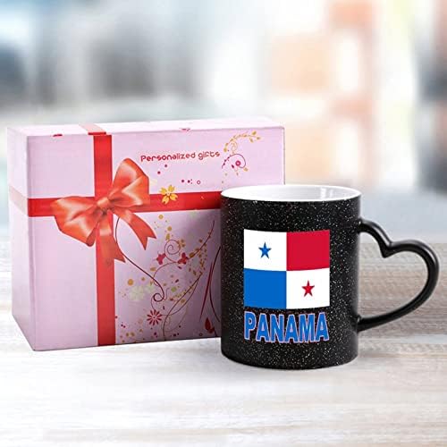 Гордост на Панама - Панаманијанско знаме кафе кригла керамичка боја Променлива чаша чаши чаши за канцелариски подароци