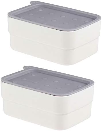Bestonzon Bath Sponge Bath Sponge White White Serving Spory Soap Box Boxиден дренажен сапун држач за сапун сапун за дренажа сапун сунѓер Драгер