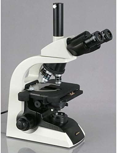 Amscope T650C Професионален Тринокуларен Сложен Микроскоп, 40x-2500x Зголемување, WF10x и WF25x Широки Окулари, Цели На Бесконечниот План, Brightfield,