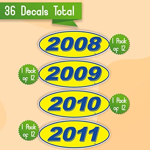 Верса ознаки 2008 2009 2010 & 2011 година на овален модел Година на налепници на прозорецот за автомобили, гордо направени во Верса, овален