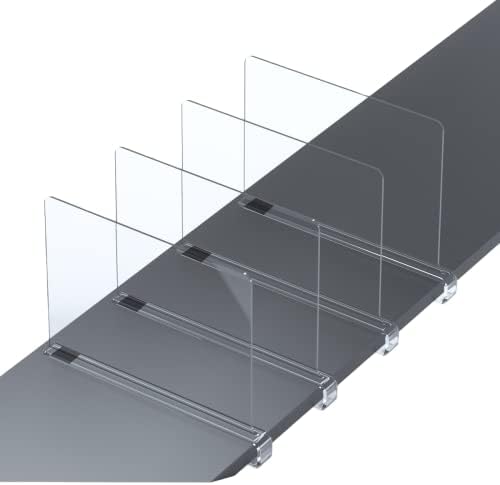 Поделување на полиците од 4 парчиња - Трансформиран плакар во уредно организирана, лесна за инсталирање на делители на акрилни