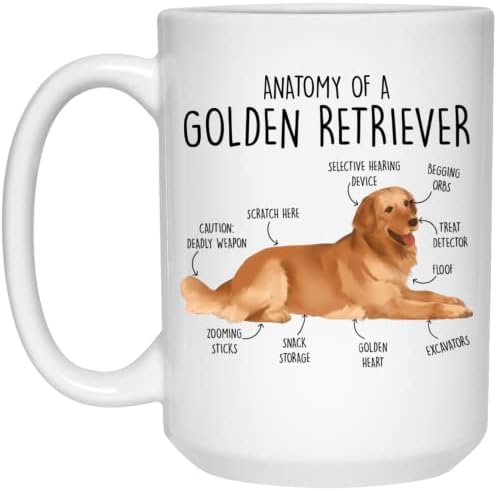 Greenstar подароци смешна златна ретривер кафе кригла, симпатична златна подарок за отпечаток, lубител на кучиња, подарок за