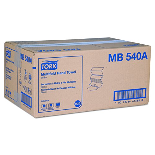Tork MB540A Universal Multifold Hand крпа, 1-pl, 9 1/8W x 9 1/2L, бела, 250 по пакет