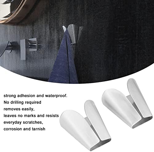 FTVOGUE Нерѓосувачки Челик V Тип Пешкир Кука Ѕид Монтирање Водоотпорен Рака Крпа Закачалка За Кујни Бањи