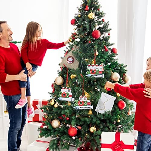 Персонализирани божиќни украси 2021 Карантин преживеан семеен украс, виси Божиќни декорации комплети име Божиќ украс.