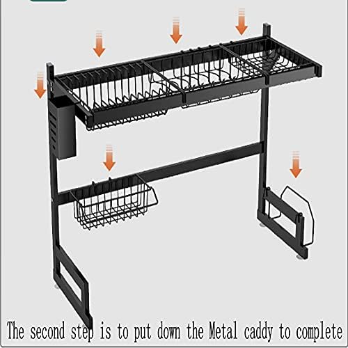 NC не'рѓосувачки челик 2 нивоа решетки за мијалник над кујнскиот мијалник