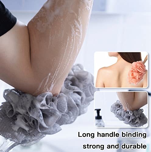 Мека сунѓерска четка за туширање со долга рачка чистење на кожата ексфолирачки масажа за бања за бања за грб четка за бања додатоци тоалети
